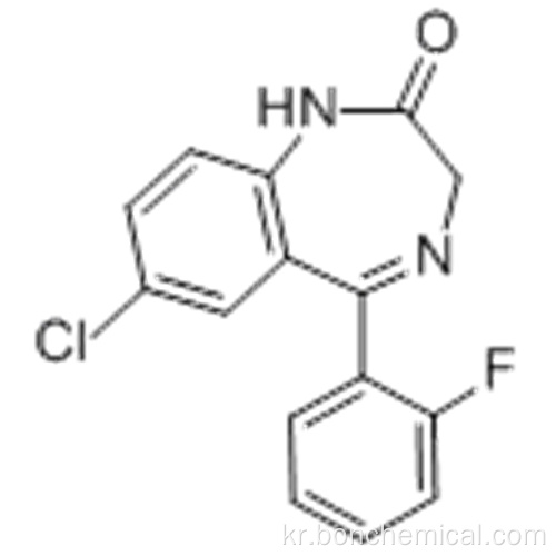 2H-1,4- 벤조디아제핀 -2- 온, 7- 클로로 -5- (2- 플루오로 페닐) -1,3- 디 하이드로-CAS 2886-65-9